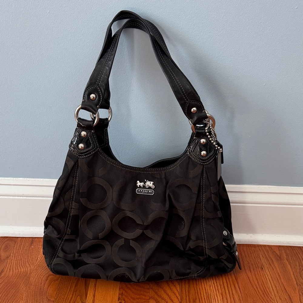 Coach Black Signature Shoulder Bag